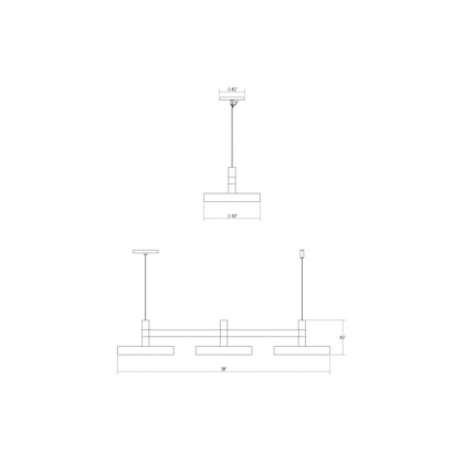 Sonneman Systema Staccato Linear Pendant - Satin Black, 3 Light, Pan