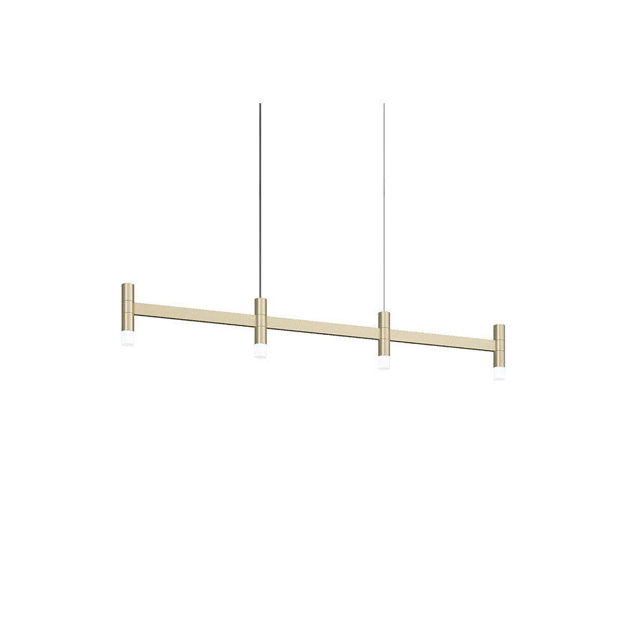 Sonneman Systema Staccato Linear Pendant - Painted Brass, 4 Light, None