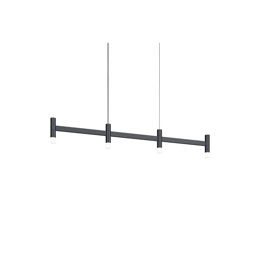Sonneman Systema Staccato Linear Pendant - Satin Black, 4 Light, None