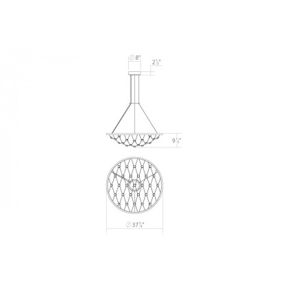 Sonneman Constellation Galaxy Matrix Horizontal Round Chandelier - 36"