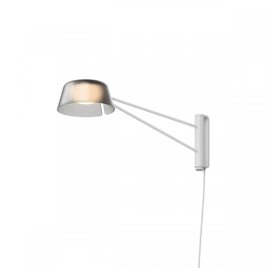 Sonneman Ray Wall Lamp - Short, Warm Gray, Smoked Etched Acrylic