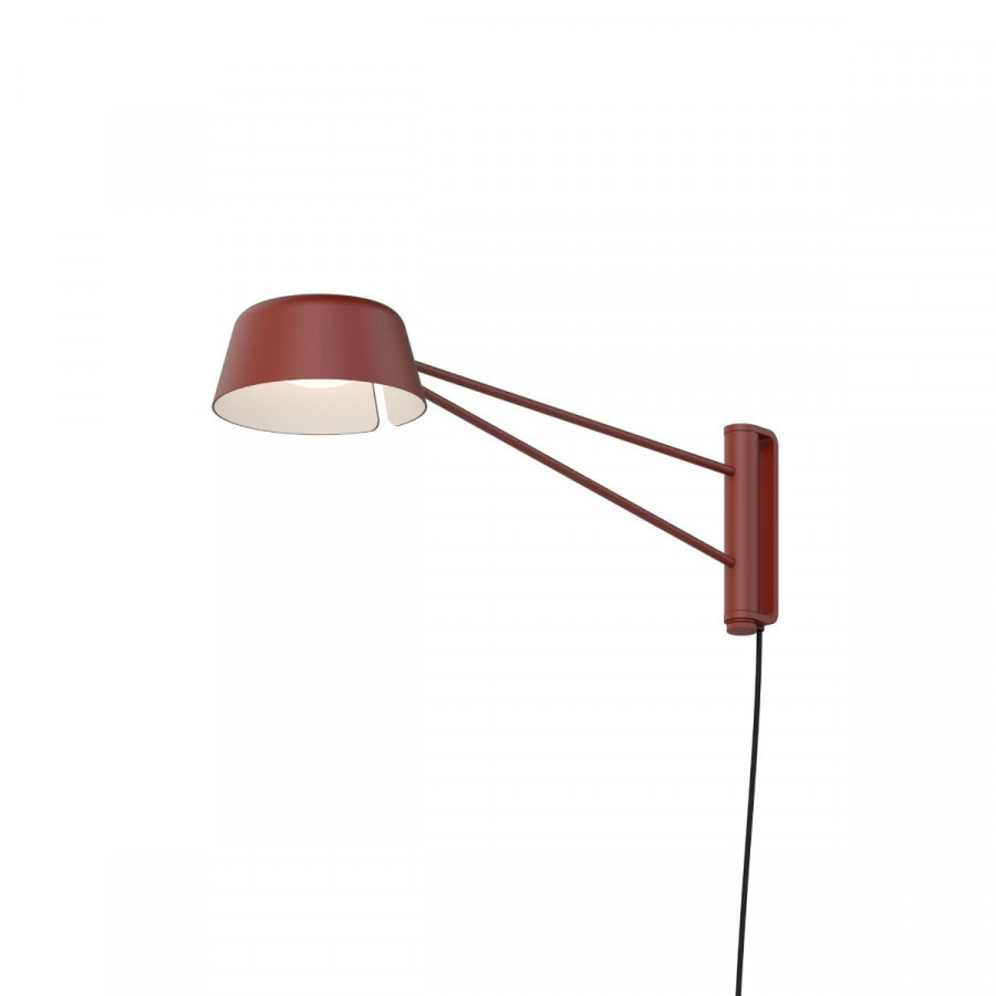 Sonneman Ray Wall Lamp - Short, Oxide Red, Oxide Red Aluminum