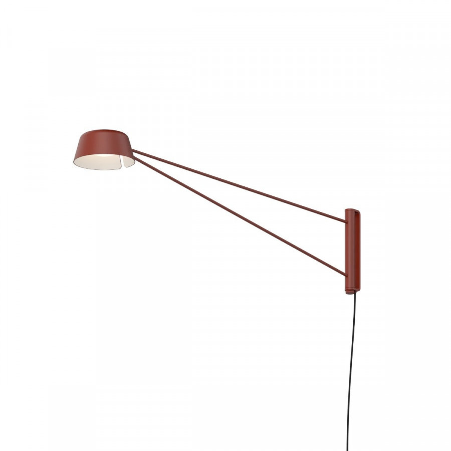 Sonneman Ray Wall Lamp - Long, Oxide Red, Oxide Red Aluminum