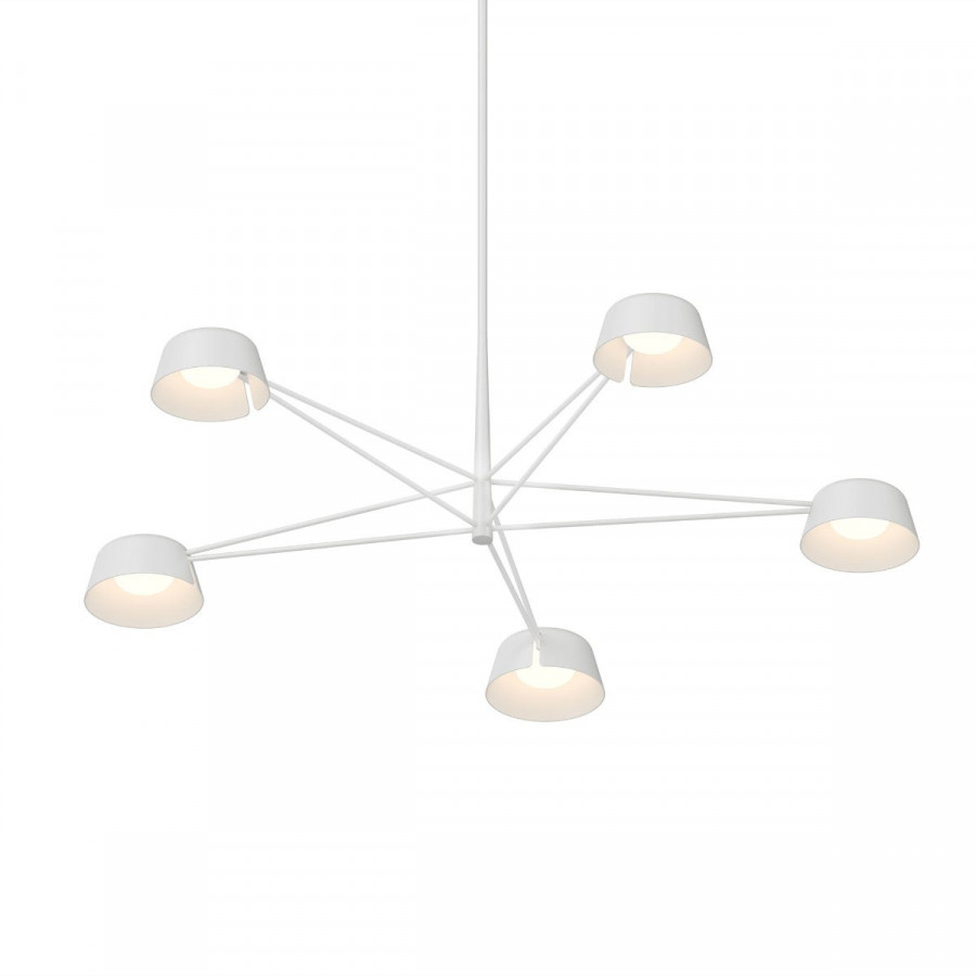 Sonneman Ray Chandelier - 5 Light, Warm Gray, Warm Gray Aluminum