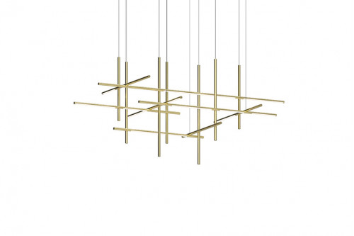 Sonneman™ Labyrinth Intersections Chandelier - Painted Brass, Large