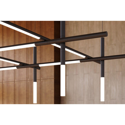 Sonneman Labyrinth Square Chandelier - Painted Brass