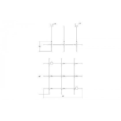 Sonneman Labyrinth Square Chandelier - Painted Brass