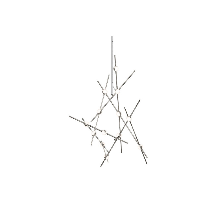 Sonneman Constellation Aquila Chandelier - Satin Nickel, Minor, White Optical Acrylic Lens, 3000K