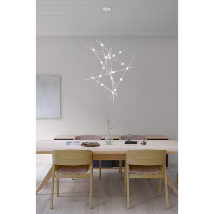 Sonneman Constellation Aquila Chandelier - Satin Nickel, Minor, White Optical Acrylic Lens, 3000K