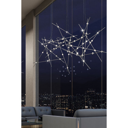 Sonneman Constellation Aquila Chandelier - Satin Nickel, Major, White Optical Acrylic Lens, 3000K