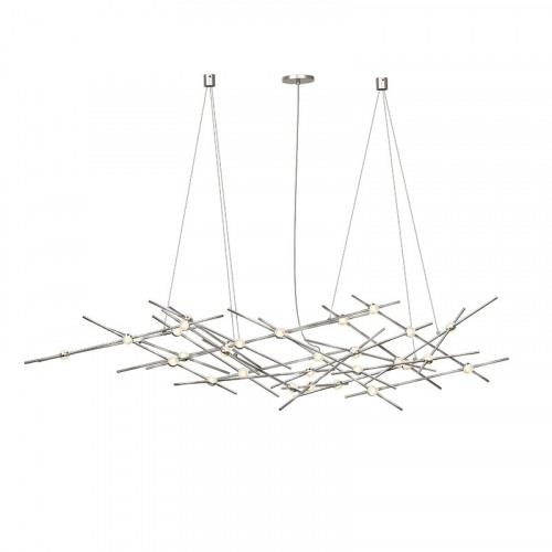 Sonneman Constellation Ursa Chandelier - Minor, Satin Nickel, Clear Faceted Acrylic Lens
