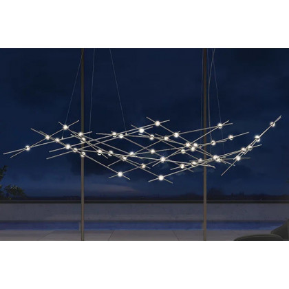 Sonneman Constellation Ursa Chandelier - Satin Brass, Minor, Clear Faceted Acrylic Lens, 3000K