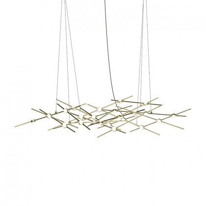 Sonneman Constellation Ursa Chandelier - Minor, Satin Brass, White Optical Acrylic Lens