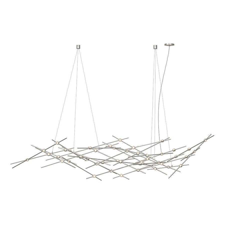 Sonneman Constellation Ursa Chandelier - Satin Nickel, Major, Clear Faceted Acrylic Lens, 3000K
