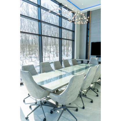 Sonneman Constellation Ursa Chandelier - Satin Nickel, Major, Clear Faceted Acrylic Lens, 3000K
