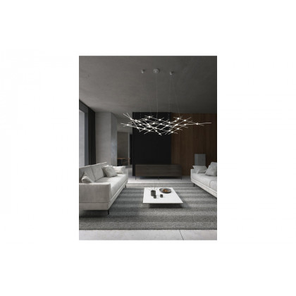 Sonneman Constellation Ursa Chandelier - Satin Nickel, Major, White Optical Acrylic Lens, 2700K