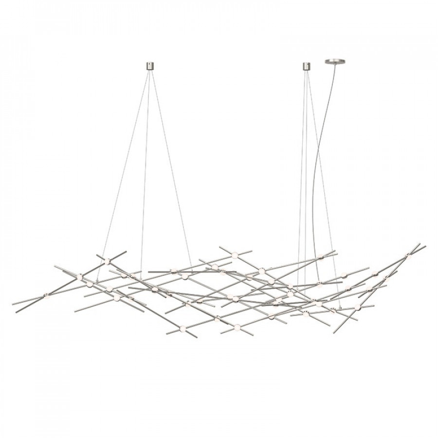 Sonneman Constellation Ursa Chandelier - Major, Satin Nickel, White Optical Acrylic Lens