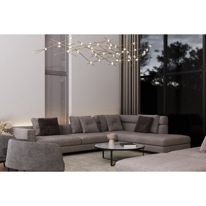 Sonneman Constellation Ursa Chandelier - Satin Brass, Major, White Optical Acrylic Lens, 2700K