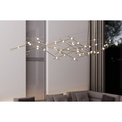 Sonneman Constellation Ursa Chandelier - Satin Brass, Major, White Optical Acrylic Lens, 2700K