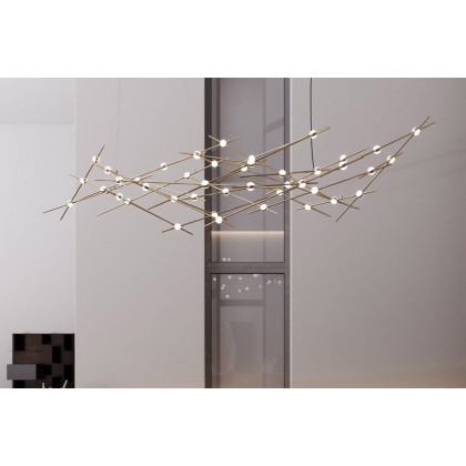 Sonneman Constellation Ursa Chandelier - Satin Brass, Major, White Optical Acrylic Lens, 2700K