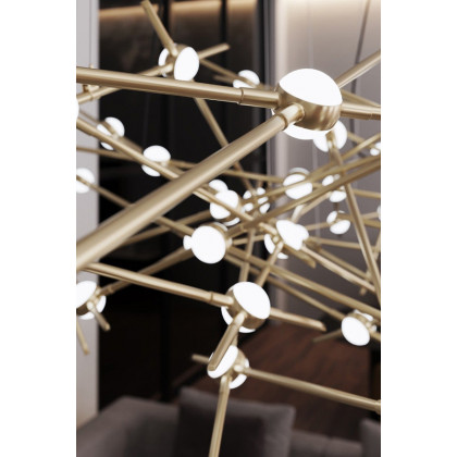 Sonneman Constellation Ursa Chandelier - Satin Brass, Major, White Optical Acrylic Lens, 2700K
