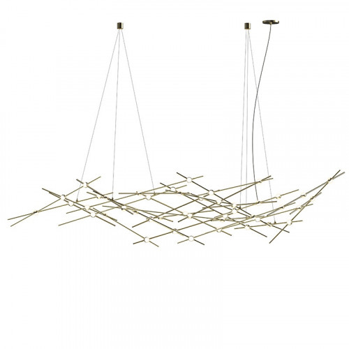 Sonneman Constellation Ursa Chandelier - Major, Satin Brass, White Optical Acrylic Lens