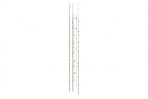 Sonneman™ Constellation Andromeda Chandelier - Satin Nickel, Tall 12", Round, Clear Faceted Acrylic Lens, 3000K