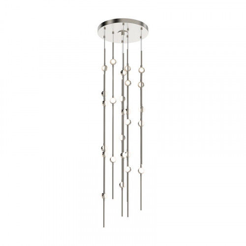Sonneman Constellation Andromeda Chandelier - Short 12", Satin Nickel, White Optical Acrylic Lens