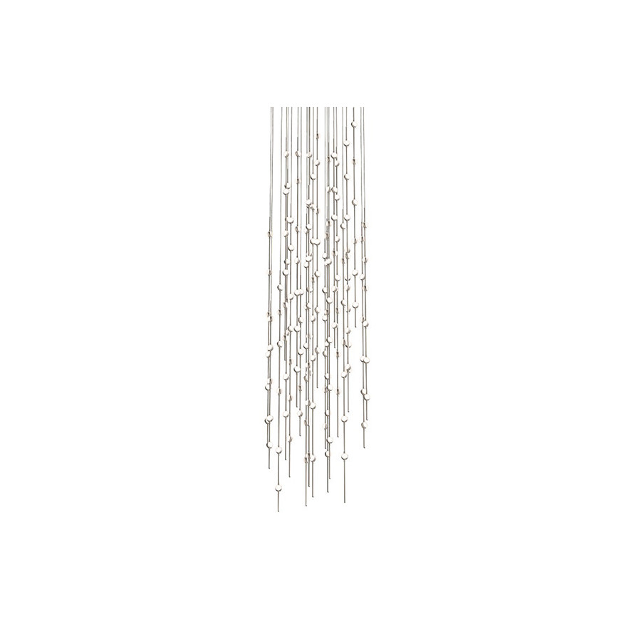 Sonneman Constellation Andromeda Chandelier - Satin Nickel, 25", Round, White Optical Acrylic Lens, 3000K