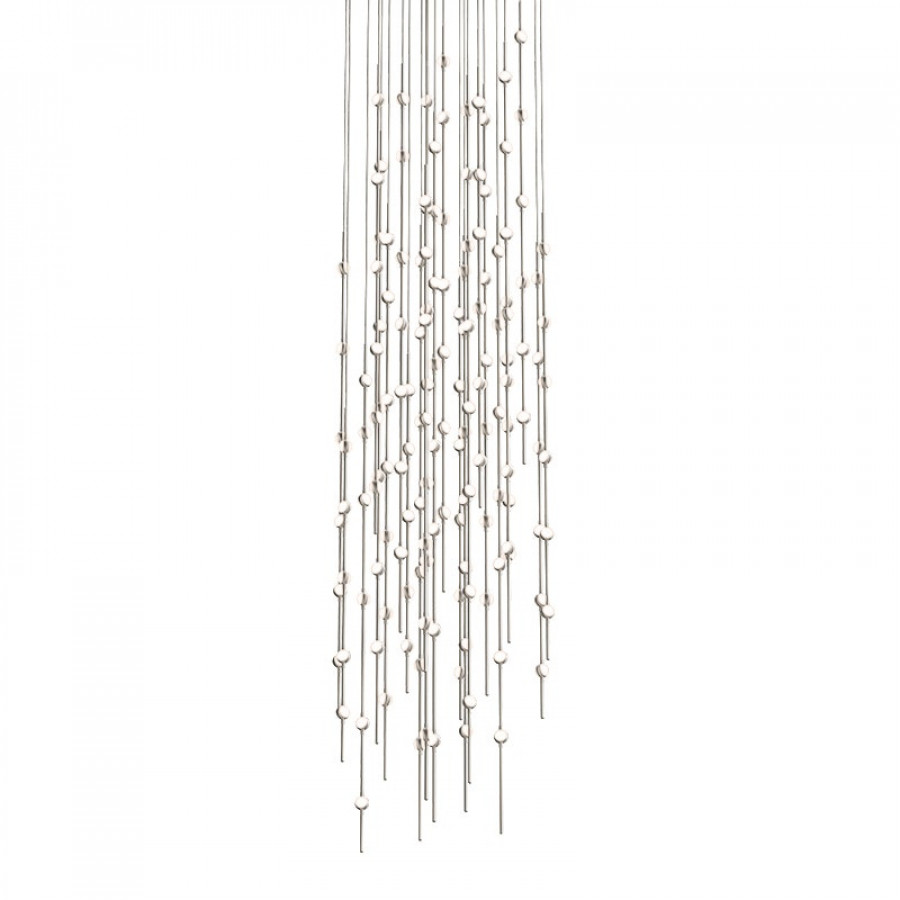 Sonneman Constellation Andromeda Chandelier - 25", Satin Nickel, White Optical Acrylic Lens