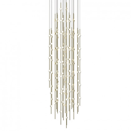 Sonneman Constellation Andromeda Chandelier - 25", Satin Brass, White Optical Acrylic Lens