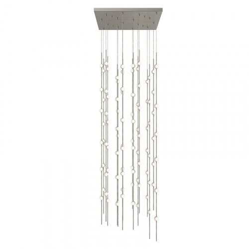 Sonneman Constellation Andromeda Chandelier - 24", Satin Nickel, White Optical Acrylic Lens