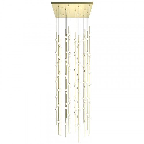 Sonneman Constellation Andromeda Chandelier - 24", Satin Brass, White Optical Acrylic Lens