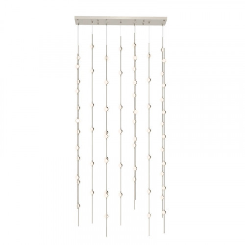 Sonneman Constellation Andromeda Chandelier - 36", Satin Nickel, White Optical Acrylic Lens