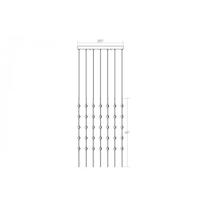 Sonneman Constellation Cosmic Cube Chandelier - Satin Nickel, 30", Clear Faceted Acrylic Lens, 3000K