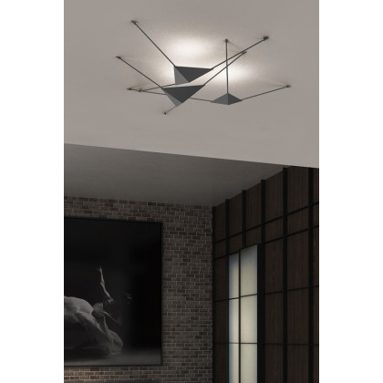 Sonneman Abstract LED Surface Mount - Satin White, Large Reflector