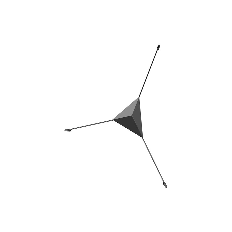 Sonneman Abstract LED Surface Mount - Satin Black, Medium Reflector