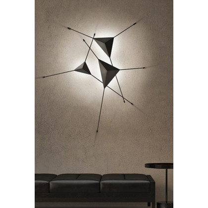 Sonneman Abstract LED Surface Mount - Satin Black, Small Reflector