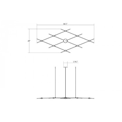 Sonneman Constellation Aquarius Chandelier - Satin Nickel, Minor, White Optical Acrylic Lens, 2700K