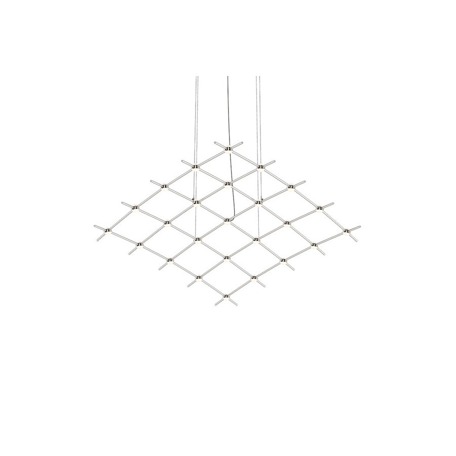 Sonneman Constellation Aquarius Chandelier - Satin Nickel, Medius, White Optical Acrylic Lens, 3000K