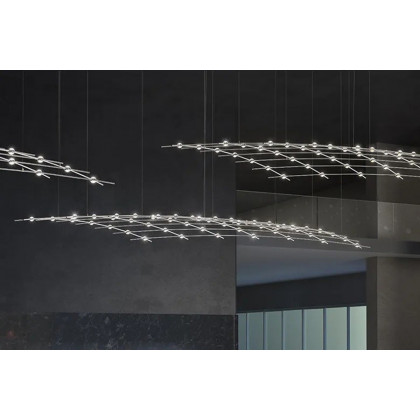 Sonneman Constellation Aquarius Chandelier - Satin Brass, Major, White Optical Acrylic Lens, 3000K