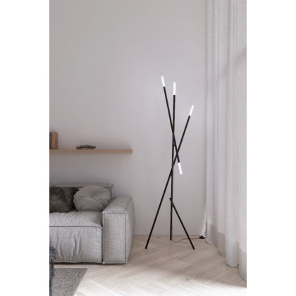 Sonneman Qux LED Floor Lamp - Satin Black