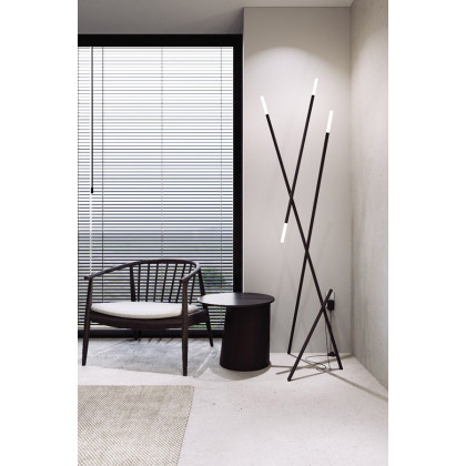 Sonneman Qux LED Floor Lamp - Satin Black