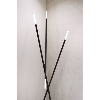Sonneman Qux LED Floor Lamp - Satin Black