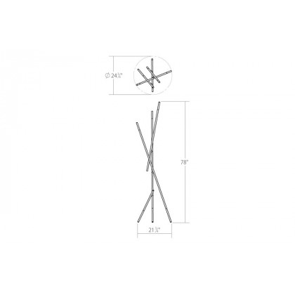 Sonneman Qux LED Floor Lamp - Satin Black