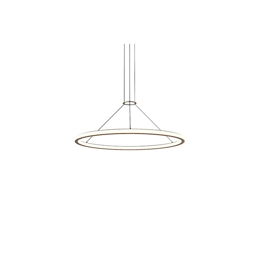Sonneman Luna Round LED Pendant - Painted Brass, 36" Round, 3000K
