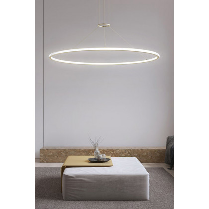 Sonneman Luna Round LED Pendant - Satin Black, 36" Round, 3000K