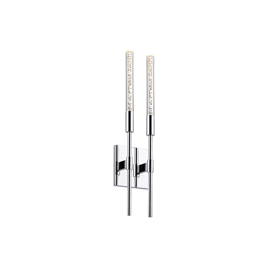 Sonneman Champagne Wands Sconce - Polished Chrome, 2-Arm