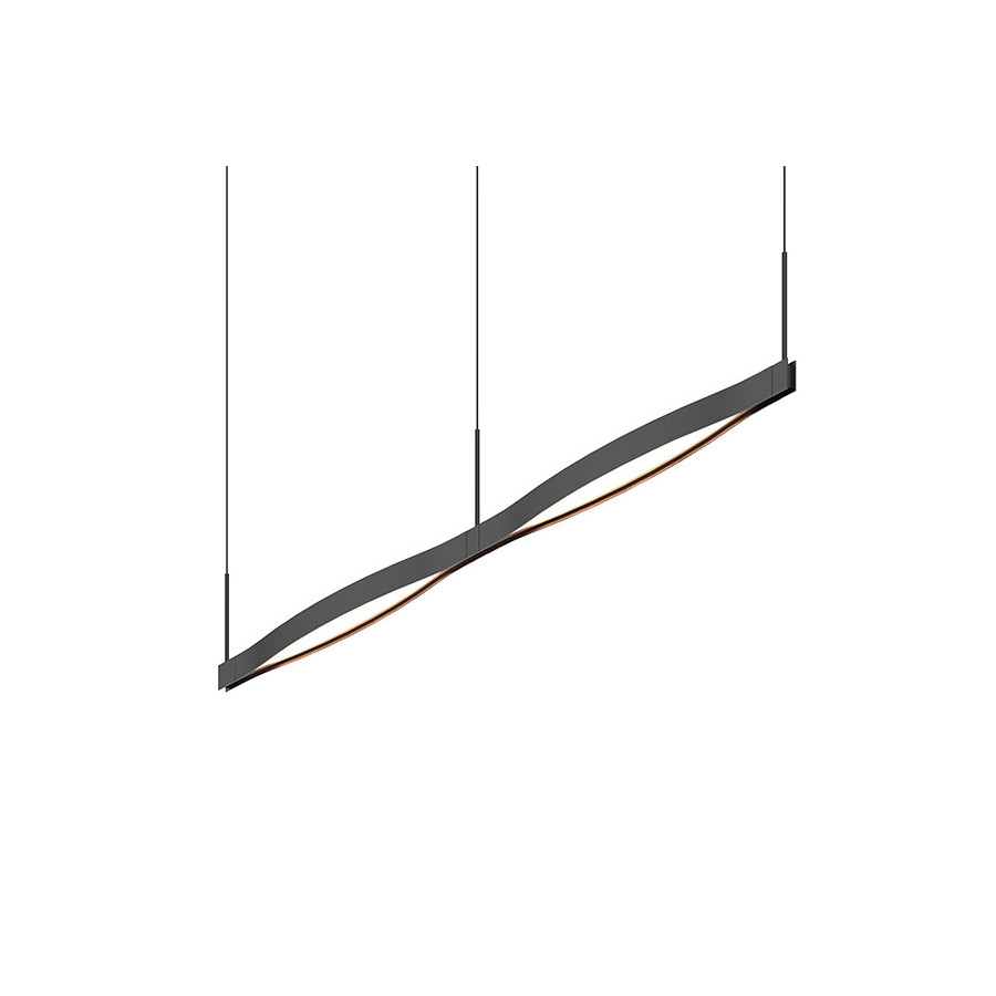 Sonneman Ola LED Pendant - Satin Black, Double Linear