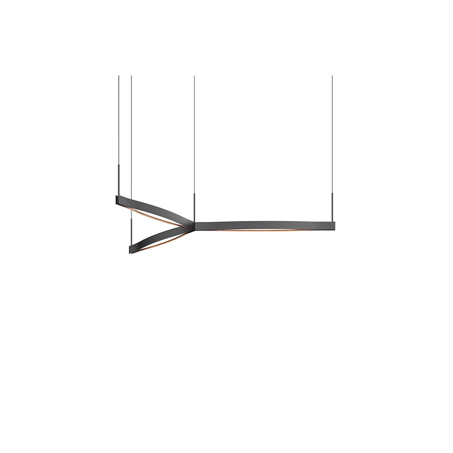 Sonneman Ola LED Pendant - Satin Black, Tri-Star